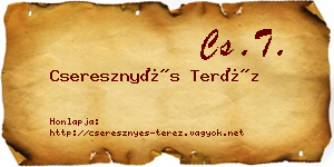 Cseresznyés Teréz névjegykártya