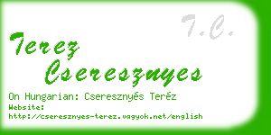 terez cseresznyes business card